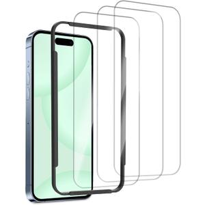 BLEUM CADE 3Pack Screen Protector for iPhone 16 Plus with Installation Frame, Anti-Fingerprint 9H Hardness Tempered Glass