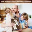 From Daughter to Dad Gift - Meaningful Father Daughter Keepsake Metal Sign with Emotional Message, Sentimental Just Because Gift for Father, Appreciation Thank You Dad Message, Wall Hanging Display