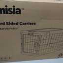 ZOMISIA Collapsible Dog Crate for Dogs - 28" L Heavy Duty Dog Kennel No Tools Required with 4 Sides Steel Foldable Cage for Dogs Indoor Furniture, Portable Carrier with 2 Smooth Wheels, Beige