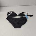Yonique Women Two Piece Triangle Bikini Set Bathing Suit Sexy Swimsuit Full Coverage Bottom, Medium
