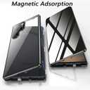 Magnetic Privacy Case for Samsung S25 Ultra,Anti Peeping Screen Protector Double-Sided Tempered Glass Metal Bumper Anti SPY Cover,360 Degree Phone Case for Samsung Galaxy S 25 Ultra,Black
