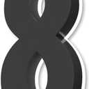 Backlit LED House Numbers 5", Stainless Steel Hand-Polished for House Address Signs, Modern House Numbers 5 Inch,Low-Voltage, Waterproof Corrosion Resistant (5 Inch Black 8)
