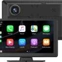 9" Portable Carplay Screen for Car Wireless CarPlay & Android Auto Carscreen wiht 5K Dash Cam & 1080p Backup Camera/Bluetooth/GPS/Voice Control/Mirror Link