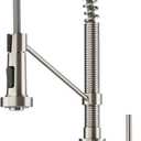 KRAUS Bolden Commercial Style 2-Function Single Handle Pull Down Kitchen Faucet in Spot-Free Stainless Steel, KPF-1610SFS