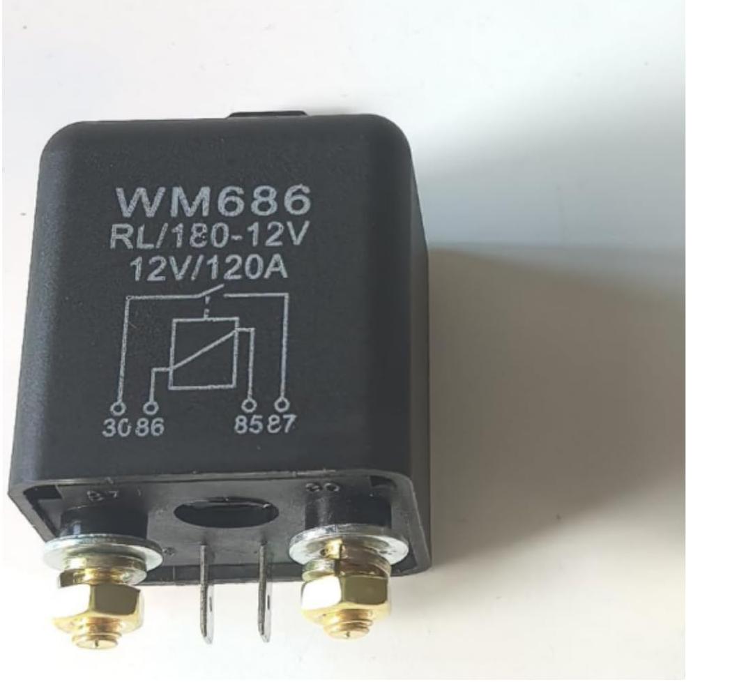 Relay 120A, 12V Continuous Duty SPST 4-pin High Power Relay, 4 Terminal SPST Relays for Truck Boat Marine(1 Pcs)