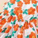 Girls Dress and Cardigan Sleeveless Floral Print Tank Dresses and Bolero Shrug 2 Piece Kids Girl Spring Outfit (3-4T, White)