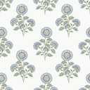 NuWallpaper Flourish Block Print Blue and Green Multi Peel and Stick Wallpaper, Removable Wallpaper, 20.5 in x 18 ft
