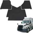 Floor Mats fit for Freightliner Cascadia 2018-2023 | Heavy Duty Truck Floor Rubber Mats | All-Weather Guard Cargo Liners | for Freightliner Cascadia Accessories | 3PCS Set