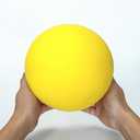 7 Inches Soft No-Noise Foam Ball Sponge Kickball Dodgeball for Indoor Activity (18cm, yellow)