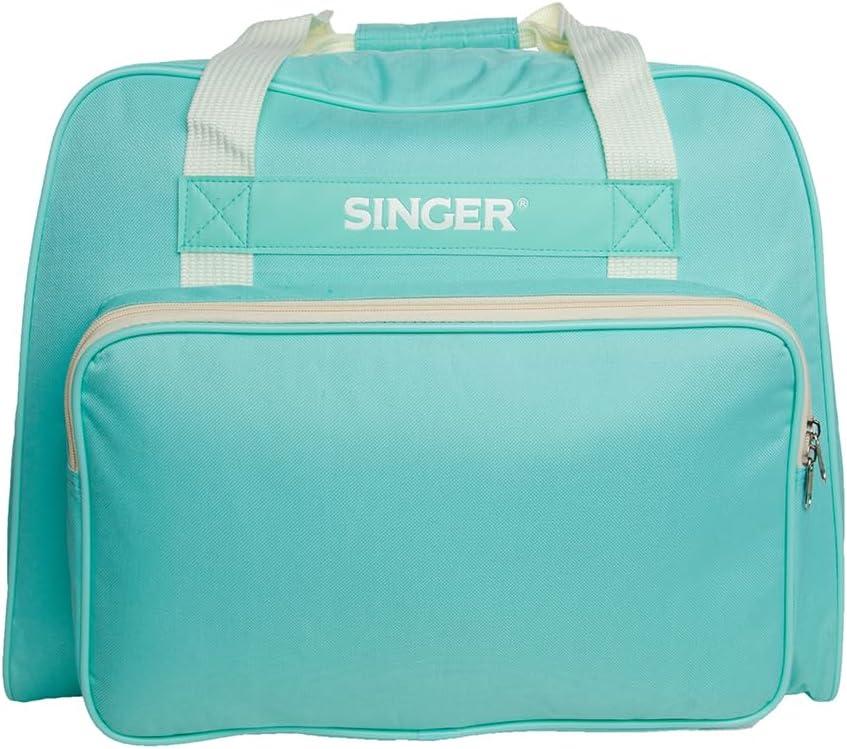 SINGER | Machine Carrying Case, Teal Color, Spacious Case Fits Most Standard Sewing Machines and Sergers, Fully-Padded Interior, Durable Canvas Exterior, Easy Zip, Large Front Pocket, Easy Transport (Universal)