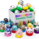 30 Packs Party Favors Slow Rising Animals with Capsules,Goodie Bag Stuffers,Birthday Gifts,Treasure Box Toys, Kids Classroom Prizes,Claw Machine Toys,Mini Animal Toys,Stress Relief Squishy toys