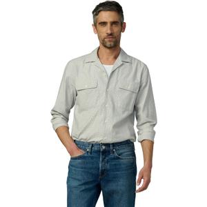 Joe's Jeans Mens Long Sleeve Camp Writer's Shirt (X-Large, Navy Check)