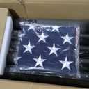 Heavy Duty Flag Pole Kit with 136 LED Ultra Bright Solar Light, 20FT 12 Gauge Thick Flagpole for Outside House in Ground, 300D Thickened USA Flag for Outdoor, 100 MPH Flagpole Kit, Black