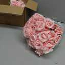 YXZZWL 60 Pcs Artificial Roses in Bulk, Fake Silk Roses Realistic Roses Stem Faux Roses Bouquet for Wedding Centerpieces Flower Arrangement Home Decor (Pink)