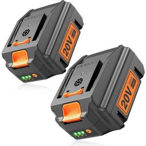 2 Packs 20V 6.0Ah Lithium Battery Replace for Worx 20V Power Share Battery, Compatible with Worx 20 Volt WA3575 WA3525 WA3578 WA3520 WA3742 WG151s WG155s WG251s WG255s WG540s WG545s WG890