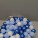 GOGOSO Ball Pit Balls for Toddler, Baby Plastic Playballs Kids Soft Pastel Pelotas Non-Toxic BPA-Free Pearl Blue+Light Blue+White 100 Balls