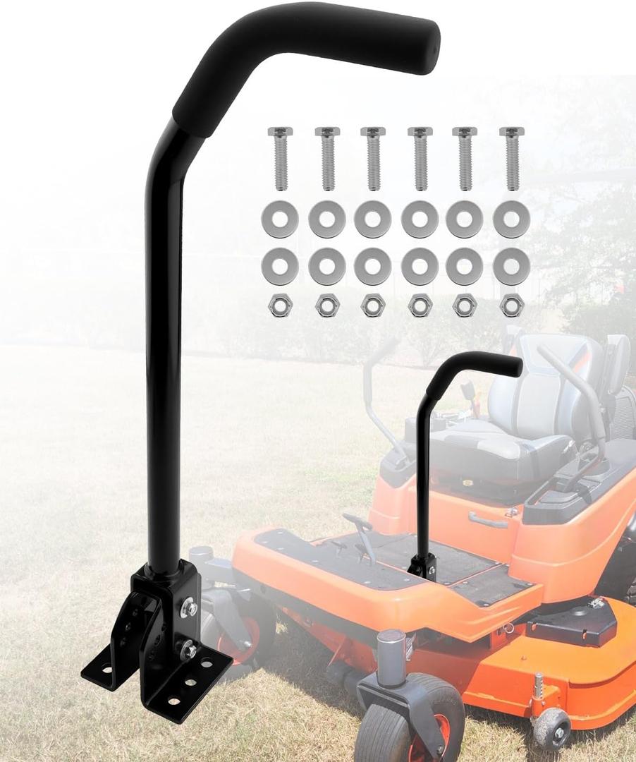 Gledewen Mower Assist Handle, Adjustable Lawnmower Grab Bar, Compatible with Almost Zero Turn Lawn Mower, On Off Lawnmower Aid Help Bar, Use to Steady Balance Black Color