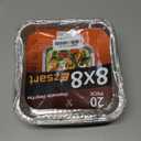 8x8 Aluminum Pans - 20 Pack Disposable Foil Pans, Aluminum Roasting Trays for Holiday Cooking, Parties Meal Prep, Storage, Heating and Baking