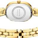 HOLSTOUR Gold Sliver Watches for Women, Vintage Oval Small Face | 30M Waterproof, Elegant Dress Quartz, Roman Numerals, Shiny Jewelry Clasp Bracelet
