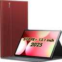 INFILAND Case for Samsung Galaxy Tab S10 FE Plus 5G, Slim Multi-Angle Stand Cover with S Pen Holder for Galaxy Tab S10 FE+ 13.1 Inch (SM-X620/SM-X626B) 2025 Tablet Auto Wake/Sleep (Red)