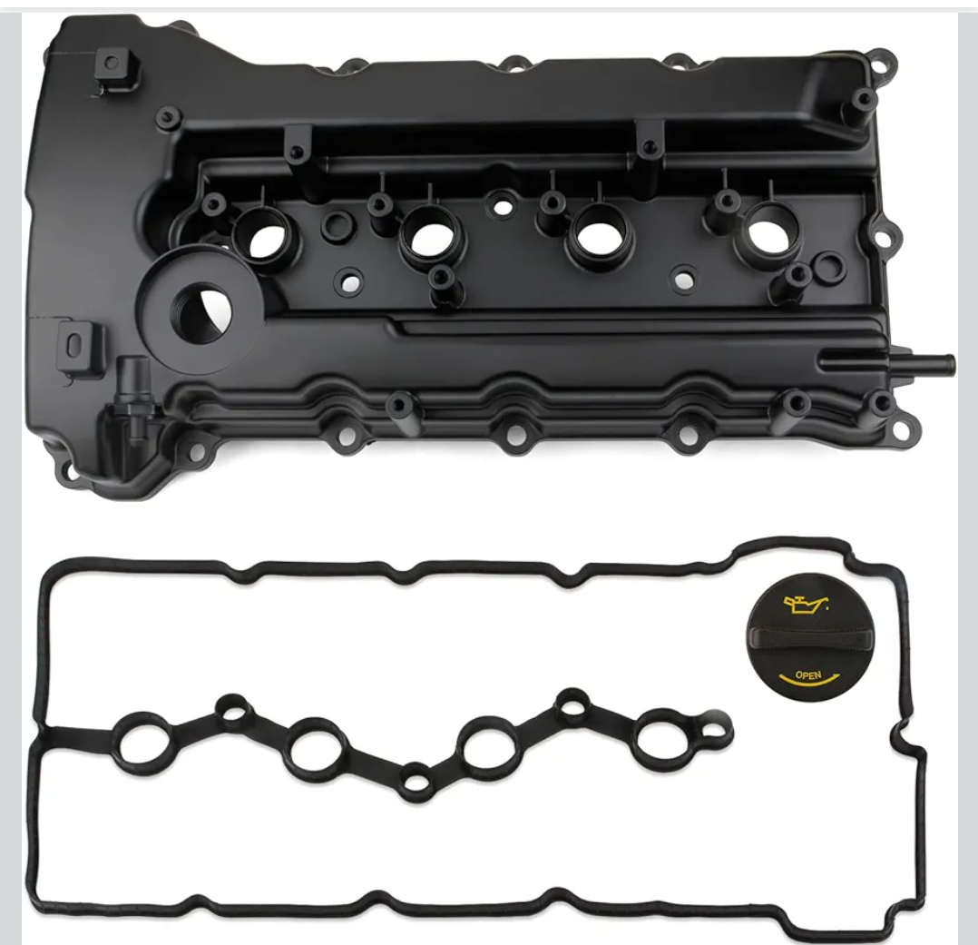 Upgread Aluminum Engine Valve Cover Compatible with 2010-2016 Hyundai Sonata Tucson Kia Forte Optima Rondo Sportage 2.0L 2.4L Replace 224102G100