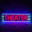 Theater Neon Sign - USB Powered LED Sign/Retro Night Light for Home Theater Decor, Stage Backdrops, Cafe Bars/Themed Rooms & Stage Lovers (12x40cm)