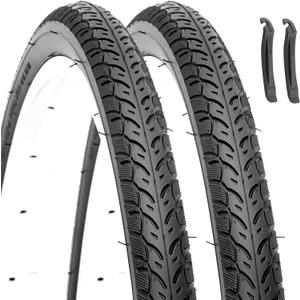 Hycline 2-Pack Road Bike Tires: 700x35C (37-622) Folding Replacement Puncture-Resistant Bicycle Tires for City Commuter Road（2 Tires）