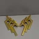 goldenwarm Brushed Gold Dummy Door Handles  Non-Turning Decorative Interior Lever for Pantry, French Doors & Closets (3 Pack/6 Pieces)