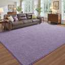 Pettop 4x6 Light Purple Area Rugs for Living Room Bedroom, Thickened Memory-Foam Throw Carpet, Modern Minimalist Super Soft Kids Boys Girls Rug, Non-Slip and Washable Carpets for Dorm Home Decor