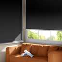 100% Blackout Roller Shades, Cordless No Tools No Drill Blinds for Indoor Windows, Thermal Insulation UV Protection, Easy Install Blackout Curtains with Rod & Buckles(34" W*84" H)