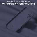 Magnetic for iPhone 16 Plus Case, Compatible with Magsafe, Suction Cup Phone Mount - 2 Screen Protectors - Camera Lens Protector, Silicone Shockproof Protective Phone Cover 6.7", Midnight Blue