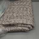 Machine Washable Braided Area Rug - 4x6 Print, Stain Resistant, Non-Slip, Farmhouse Solid Printed Textured Accent Rug for Bedroom & Living Room Decor, Beige/Grey