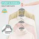 Velvet Stackable Hangers 30 Pack, STOPKLAS Grey Clothes Hangers Non Slip Felt Hanger with 360 Swivel Hook, Thin Hangers Space Saving, Heavy Duty Closet Hanger for Clothes, Coats, Suits, Dress, Pants