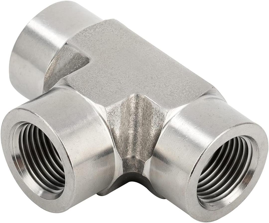 Metalwork 304 Stainless Steel Pipe Fitting, Forged Tee, 3/4" NPT Female x 3/4" FNPT x 3/4" NPT Female, 1 Pc