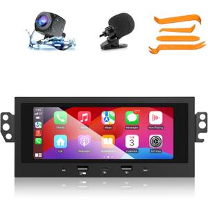 Car Radio for Chevy Camaro Blazer S10 Cavalier Malibu Venture/GMC Jimmy Sonoma (1996-2002) with Wireless Android Auto/CarPlay, Car Stereo Head Unit with AHD Backup Camera/Mic/GPS/USB/App Store 2G+32G