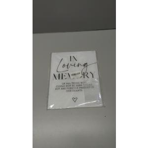 In Loving Memory Wedding Sign White Acrylic Signs With Stand - 10 x 8 Acrylic Plaque Wedding Reception Decorations - Bridal Shower Ceremony Anniversaries Table Supplies & Gifts - A09