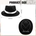 Jiuguva 6 Pcs Gangster Hat Plastic Gentlemen Hats Gangster Costume for Adult 1920s Accessories Party Decorations Men Women