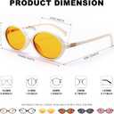 SCVGVER Retro Oval Sunglasses for Women Men, 90s Vintage Small Cat Eye Sun Glasses Y2k Trendy Narrow Shades, UV Protection