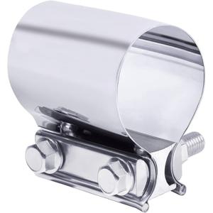Exhaust Clamp,Car Accessories Exhaust Band Clamp,Muffler Clamps,Stainless Steel Exhausts Clamps,2.0 2.25 2.5 2.75 3.0 4.0 Exhausts Pipe Folder for Pipes, (2.75 inch)