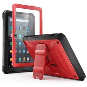 DJ&RPPQ All New Case for 7 Inch Tablet Built in Screen Protector Kids Case Equipped with Built-in Bracket Not for TCL Tablet -Red