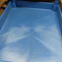 Luxor BUSTC11BU Multipurpose Utility Tub Cart with Two Shelves Each with 2.75" Deep Walls, 300 Lbs. Capacity, Blue, NSF Certified