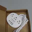 European Travel Plug Adapter with USB C, Multi Country Outlet Adapter with 3 AC Outlets and 4 USB Ports, Type C Plug Adapter for US to Most of Europe Iceland Spain Italy France Germany etc