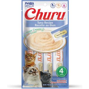 Churu Lickable Pure Natural Cat Treats (Tuna Recipe, 4 Tubes) (0.5 Ounce (Pack of 4)), BB 03.25.2026