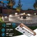 VOLISUN 12 Pack 7 Inch Retaining Wall Lights, Waterproof LED Hardscape Lighting, Cuttable Low Voltage Landscape Lighting, 12V Paver Lights, 3W Outdoor Step Lights, 5000K Daylight, ETL