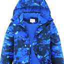 Boys Winter Waterproof Ski Jacket Kids Fleece Lined Warm Snow Coat with Detachable Hood (5-6, Ink Blue)