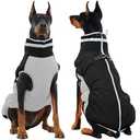 OUOBOB Dog Winter Jacket Cozy Reflective Waterproof Windproof Warm Pet Garment,Comfortable Cold Weather Fleece Apparel Outfits with Zipper Closure for Small Medium Large Dogs Puppy Walking,X Large