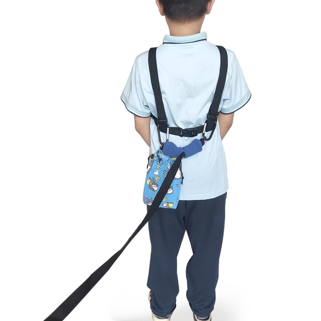 Walking Harness for Older Children with Quick Grab Handle and Adjustable Tether for Autism Special Needs ADHD Safety Teens Harness with Pouch Autism Awareness Straps
