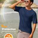 MAGCOMSEN 2 Pack Men's Short Sleeve Dry Fit Athletic Shirts UPF 50+ Running Gym Workout Tops Moisture Wicking Cooling Shirts (S)