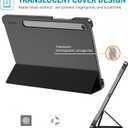 ProCase Smart Case for Galaxy Tab S10 Lite/S10 FE/S9 FE 10.9 Inch with S Pen Holder, Slim Trifold Stand Folio Hard Back Shell Protective Cover for 10.9" Galaxy Tab S10 Lite/S10 FE/S9 FE -Black