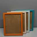 VIOLABBEY 8x10 Picture Frames Set of 4, Colorful Photo Frame of Modern Style, High Definition Tempered Real Glass, Wall mounted or Tabletop Display (Blue+light blue+orange+apricot)